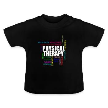Physiotherapy Medicine - Baby Organic T-Shirt with Round Neck - black - Front