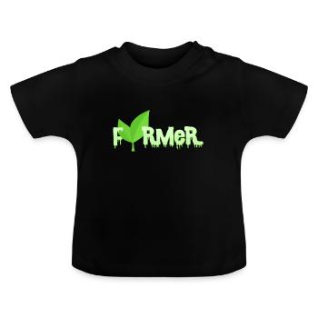 Bauer - Baby Bio-T-Shirt mit Rundhals - Schwarz - Vorne
