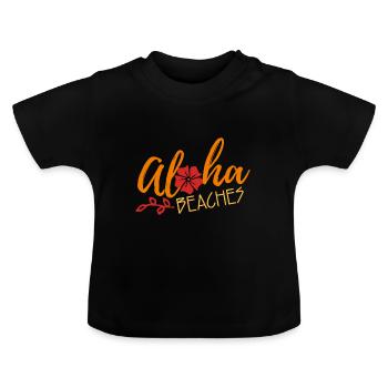 Aloha - Baby Bio-T-Shirt mit Rundhals - Schwarz - Vorne