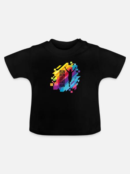 Dimentica tutto il grafico dei corridori - Økologisk T-shirt til baby, rund hals - sort