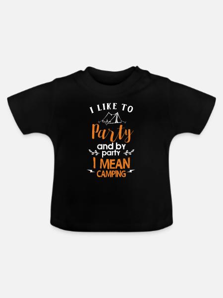 Camping - Camper - Campfire - Shirt - Baby Bio-T-Shirt mit Rundhals - Schwarz