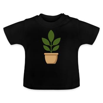 Garten - Baby Bio-T-Shirt mit Rundhals - Schwarz - Vorne