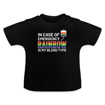 lgBT - T-shirt bio col rond Bébé - noir - Devant