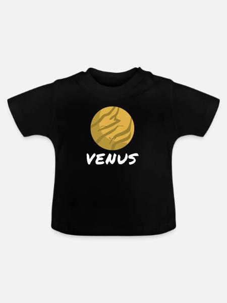 Venus - Baby Bio-T-Shirt mit Rundhals - Schwarz