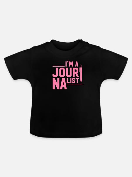 Journalistin - Baby Bio-T-Shirt mit Rundhals - Schwarz