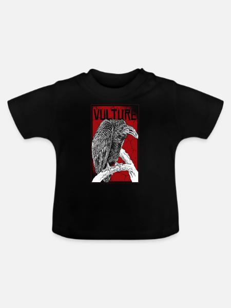 Geier Tod - Baby Bio-T-Shirt mit Rundhals - Schwarz