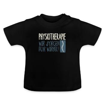 Physiotherapeut - Baby Bio-T-Shirt mit Rundhals - Schwarz - Vorne