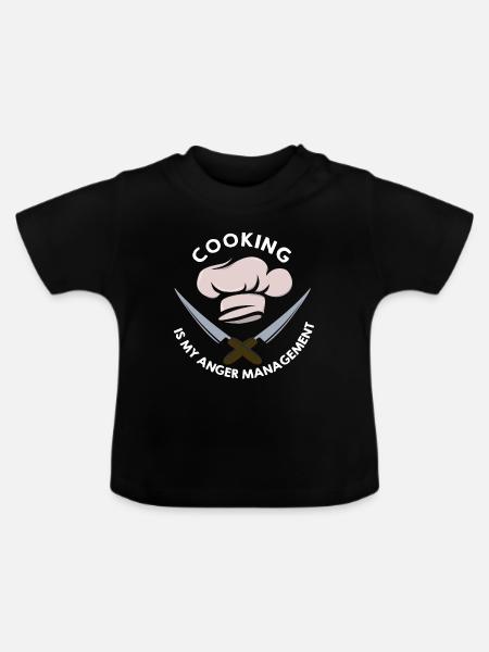 Chefkoch - Baby Bio-T-Shirt mit Rundhals - Schwarz