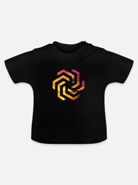Sommer Design - Baby Bio-T-Shirt mit Rundhals - Schwarz