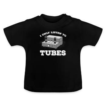 Tube Amplifier Lover Shirt - Baby Organic T-Shirt with Round Neck - black - Front