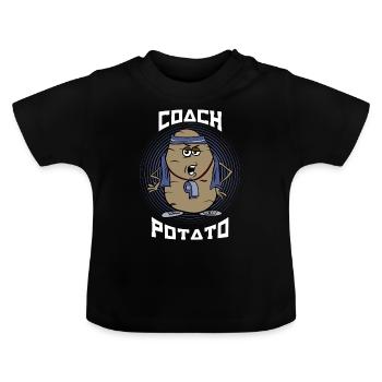 Potato potato - Baby Organic T-Shirt with Round Neck - black - Front