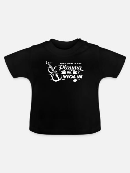 Geige - Baby Bio-T-Shirt mit Rundhals - Schwarz