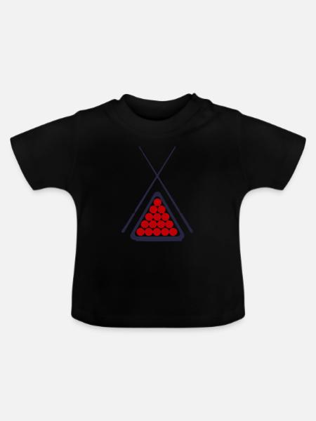 Billard - Baby Bio-T-Shirt mit Rundhals - Schwarz