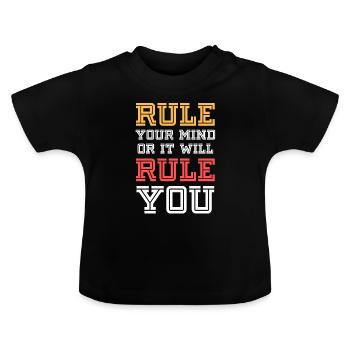 Inspiring Quotes - Baby Organic T-Shirt with Round Neck - black - Front