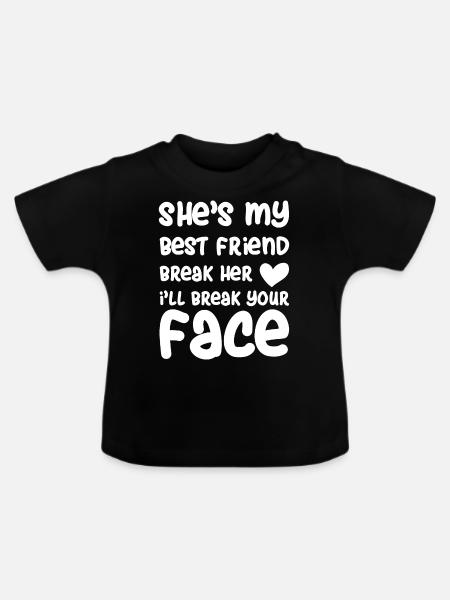 Freundschaft - Baby Bio-T-Shirt mit Rundhals - Schwarz