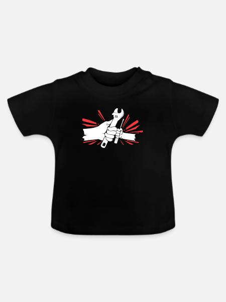 Mechaniker - Baby Bio-T-Shirt mit Rundhals - Schwarz