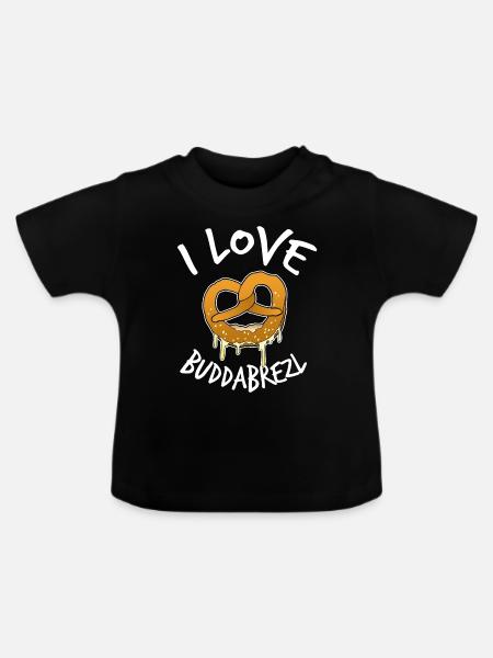 Butterbrezel Liebe Badisch Dialekt Baden Lustig - Baby Bio-T-Shirt mit Rundhals - Schwarz