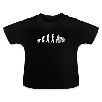 Quad quad quad - T-shirt bio col rond Bébé - noir - Devant