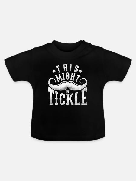 Bart Schnauzbart Gesichtsbehaarung Geschenkidee - Baby Bio-T-Shirt mit Rundhals - Schwarz