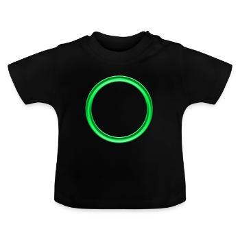 Anneau vert - T-shirt bio col rond Bébé - noir - Devant