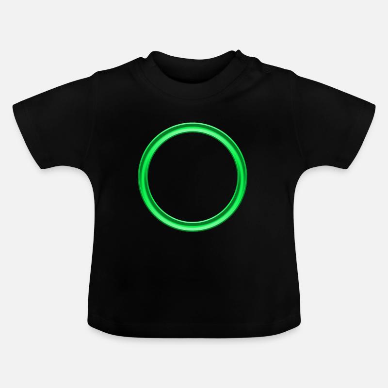Anneau vert - T-shirt bio col rond Bébé - noir