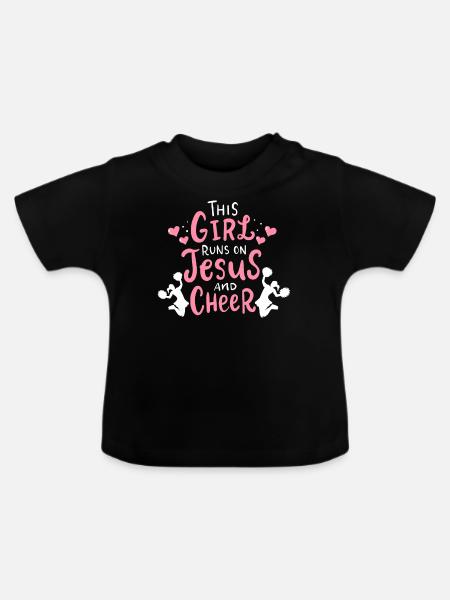 Christian Cheerleading - Baby Bio-T-Shirt mit Rundhals - Schwarz