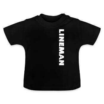 Lineman vert - T-shirt bio col rond Bébé - noir - Devant
