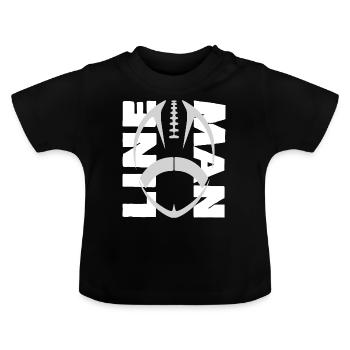 Monteur de lignes - football - T-shirt bio col rond Bébé - noir - Devant