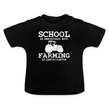 Landwirtschaft Lustig - Baby Bio-T-Shirt mit Rundhals - Schwarz - Vorne