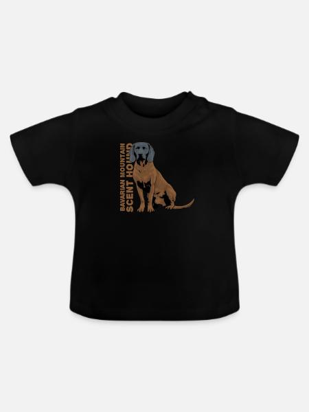 Bayerischer Gebirgsschweißhund - Baby Bio-T-Shirt mit Rundhals - Schwarz