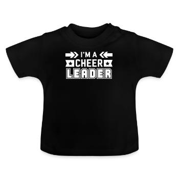 Cheerleading - Baby Organic T-Shirt with Round Neck - black - Front