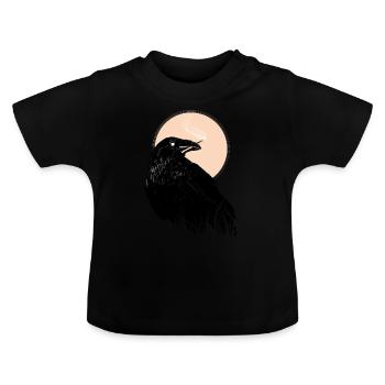 Raven, igniter of worlds - Baby Organic T-Shirt with Round Neck - black - Front
