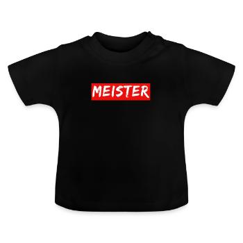 Examen de maître artisan - T-shirt bio col rond Bébé - noir - Devant