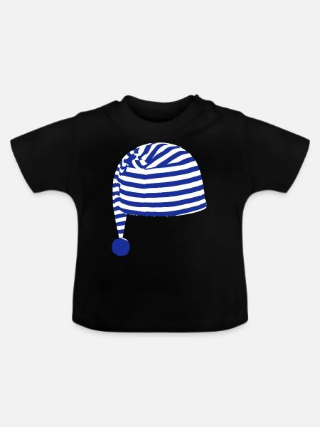 Nachtmütze - Baby Bio-T-Shirt mit Rundhals - Schwarz