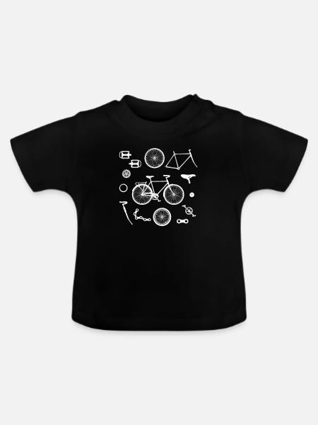 Herren Fahrrad für Radfahrer - Baby Bio-T-Shirt mit Rundhals - Schwarz