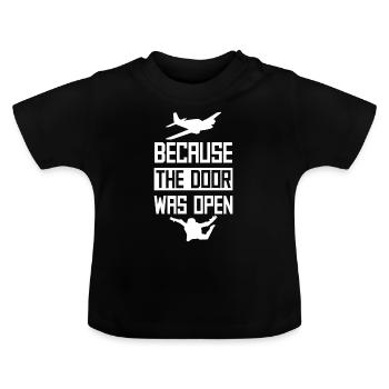 Fallschirmspringen Geschenkidee - Baby Bio-T-Shirt mit Rundhals - Schwarz - Vorne