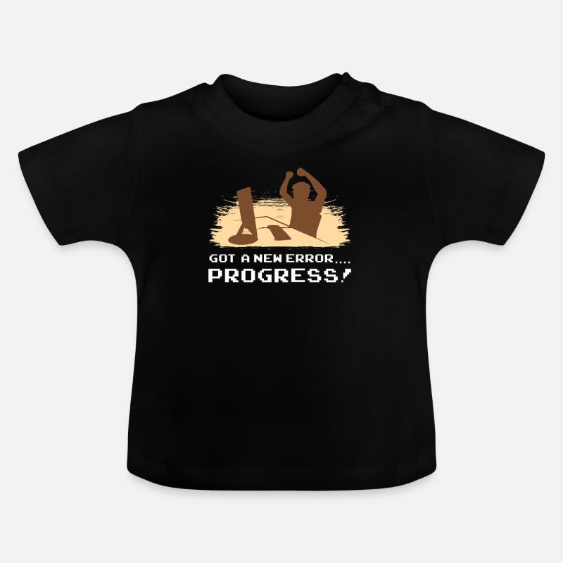 Computer scientist program software development process - Baby Organic T-Shirt with Round Neck - black