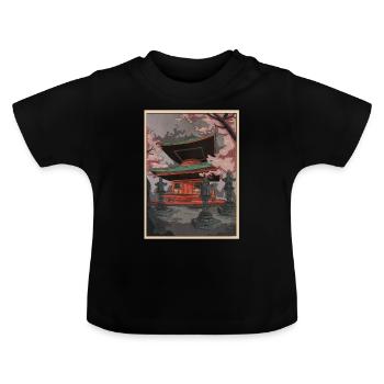 Japonais Bonsai Fleurs De Cerisier Anime Cadeau Japonais - T-shirt bio col rond Bébé - noir - Devant
