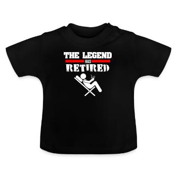 La légende a pris sa retraite - retraité, retraité, retraite - T-shirt bio col rond Bébé - noir - Devant