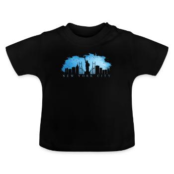 New York City - NYC NY Big Apple USA Geschenk - Baby Bio-T-Shirt mit Rundhals - Schwarz - Vorne
