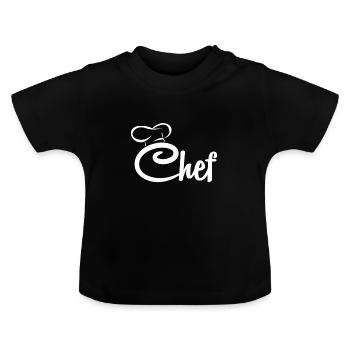 Cook gift kitchen gastronomy profession - Baby Organic T-Shirt with Round Neck - black - Front
