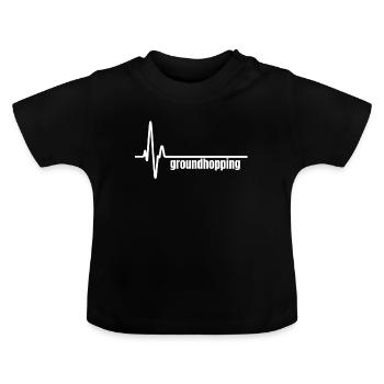 Cadeau de passe-temps de stade de football - T-shirt bio col rond Bébé - noir - Devant