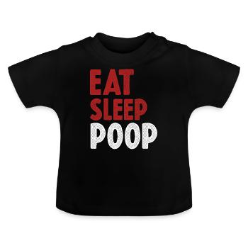 Mange le sommeil - T-shirt bio col rond Bébé - noir - Devant