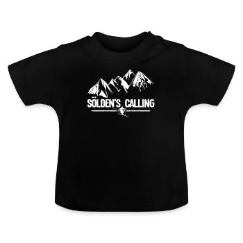 Sölden is Calling - Baby Bio-T-Shirt mit Rundhals - Schwarz - Vorne