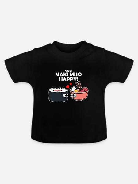 Miso - Baby Bio-T-Shirt mit Rundhals - Schwarz