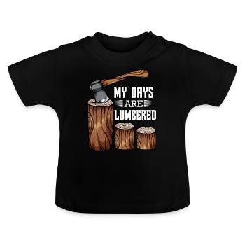 bûcheron - T-shirt bio col rond Bébé - noir - Devant