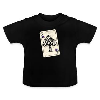Ace Of Spades Were All Mad Here - mad hatter - Baby Organic T-Shirt with Round Neck - black - Front