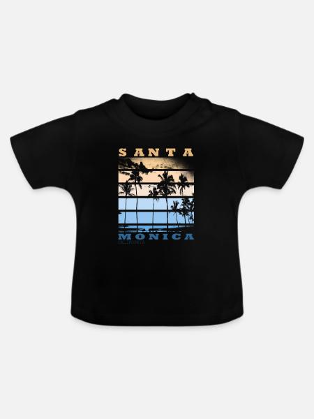Santa Monica - Baby Bio-T-Shirt mit Rundhals - Schwarz