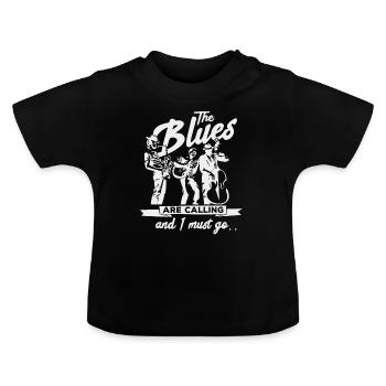 Blues Musik - Baby Bio-T-Shirt mit Rundhals - Schwarz - Vorne