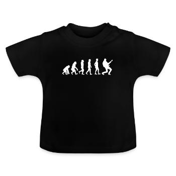 Guitare Evolution - T-shirt bio col rond Bébé - noir - Devant
